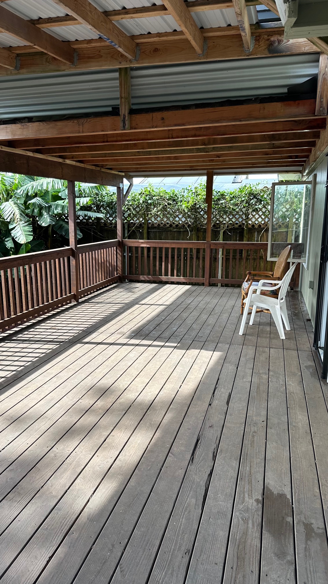 Covered deck for outside enjoyment